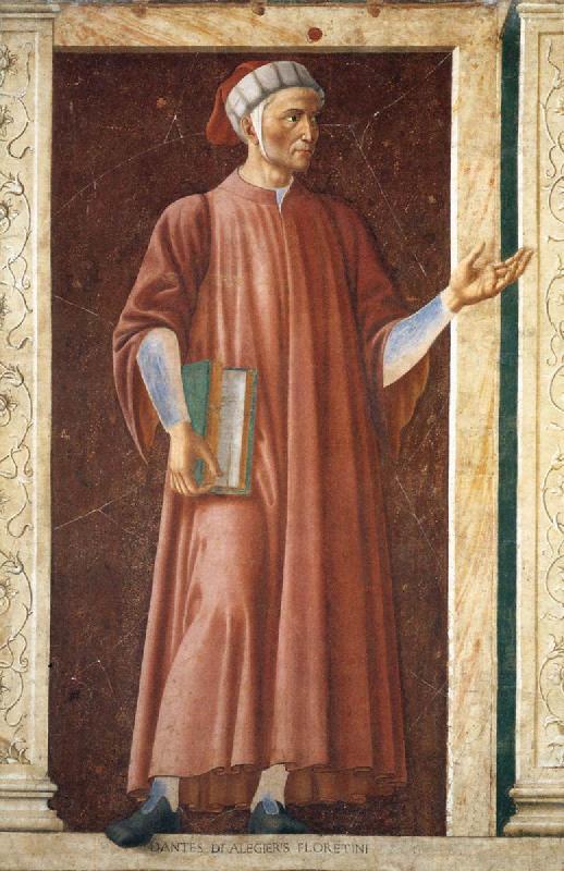 Andrea del Castagno Dante Allighieri France oil painting art